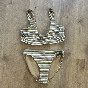 Vitamin A Striped Metallic Bikini